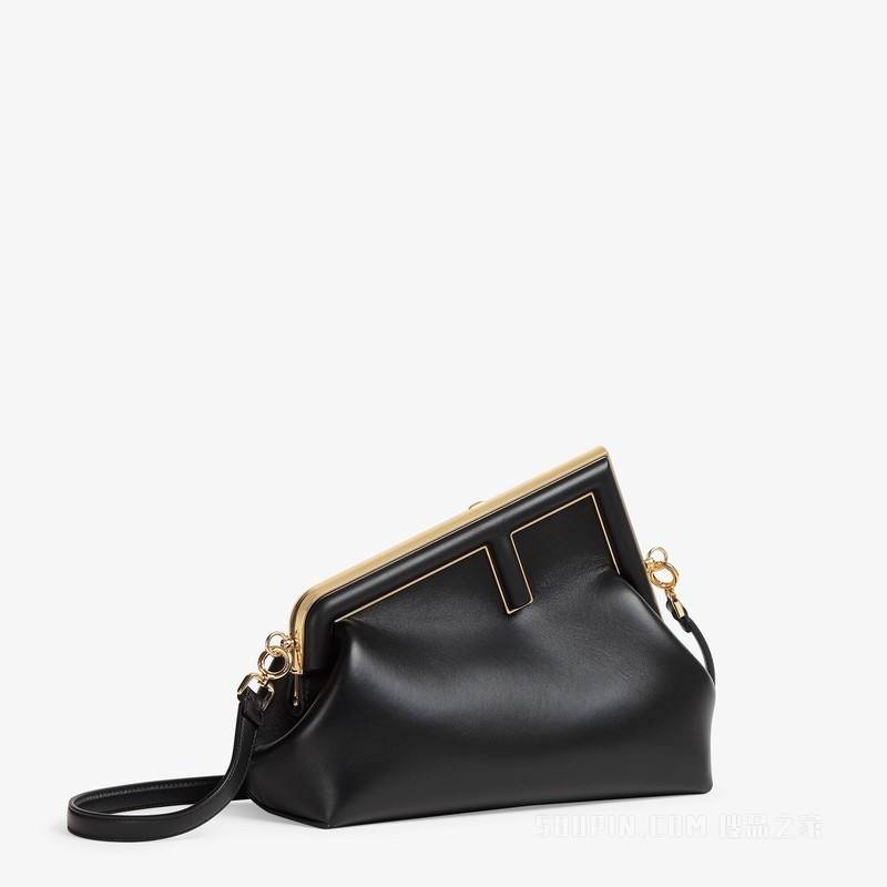Fendi First Midi手袋 黑色皮革手袋