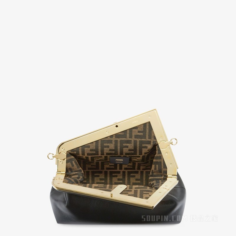 Fendi First Midi手袋 黑色皮革手袋