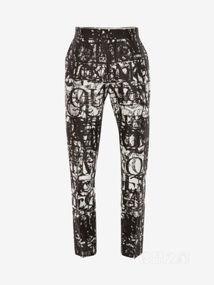 McQueen Logo Stamp烟管裤