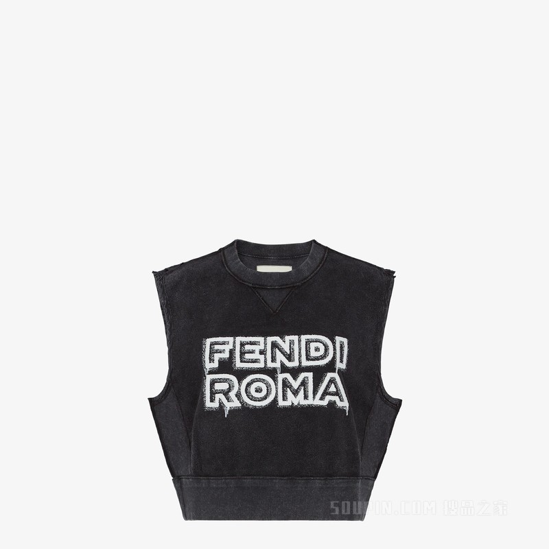 运动衫 Fendi Roma胶囊系列黑色针织运动衫