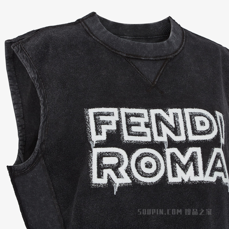 运动衫 Fendi Roma胶囊系列黑色针织运动衫