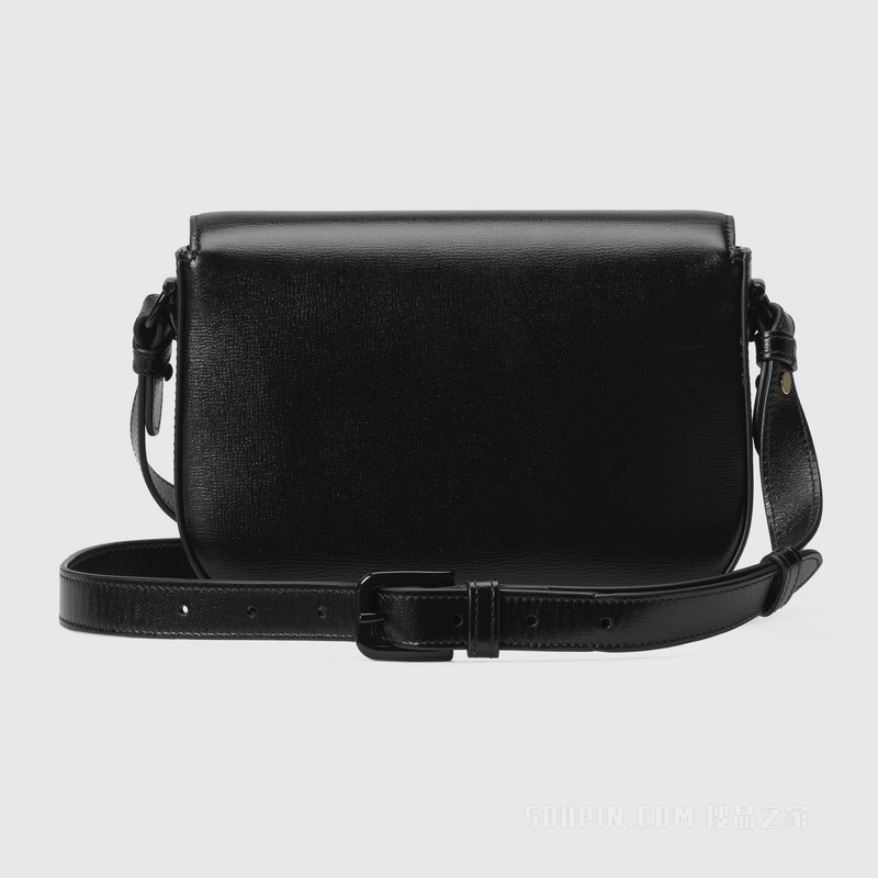 Gucci Horsebit 1955系列小号肩背包 黑色皮革