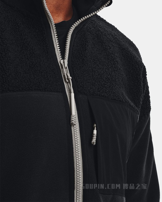 女士UA Polartec Maxx全拉链运动上衣