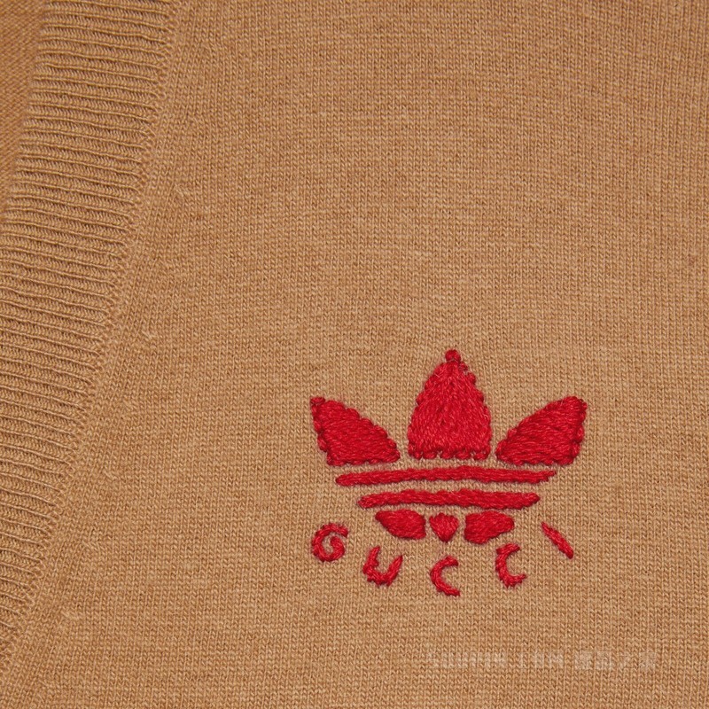 adidas x Gucci联名系列羊毛开衫 驼色