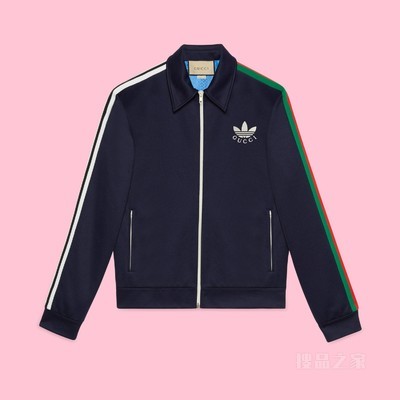 adidas x Gucci联名系列拉链夹克 黑色