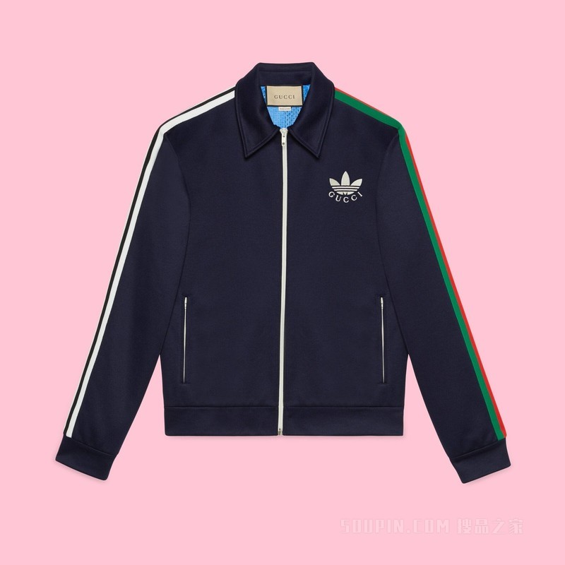 adidas x Gucci联名系列拉链夹克 黑色
