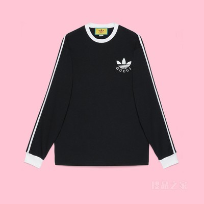 adidas x Gucci联名系列长袖T恤 黑色