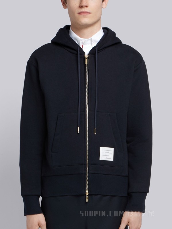THOM BROWNE正規関税込みフーディ MJT153A 03377 415 Classic Loopback Center Back Stripe Zip Up Hoodie | Thom Browne