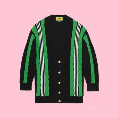 adidas x Gucci联名系列羊毛开衫 黑色