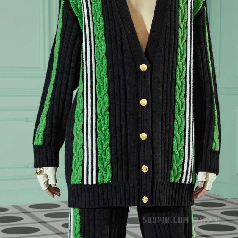 adidas x Gucci联名系列羊毛开衫 黑色
