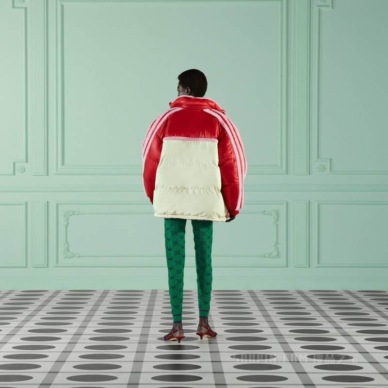 adidas x Gucci联名系列羊毛提花毛衣 绿色和蓝色