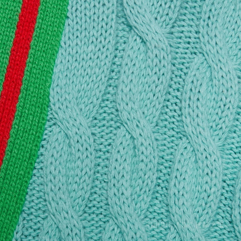 adidas x Gucci联名系列羊毛开衫 粉色和蓝色
