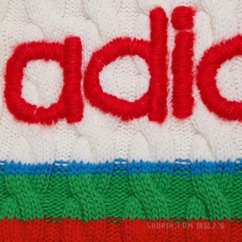 adidas x Gucci联名系列羊毛毛衣 蓝色和橙色
