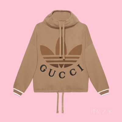 adidas x Gucci针织棉卫衣 深米色