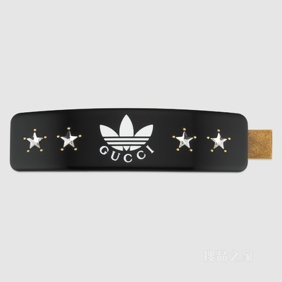 adidas x Gucci联名系列星星发夹 黑色树脂