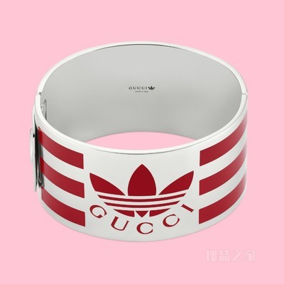 adidas x Gucci联名系列珐琅手镯 钯金色调金属