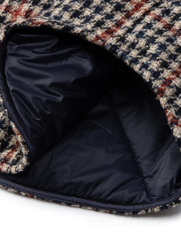 22新款秋冬男装含羊毛混纺拼色格纹长袖衬衫外套MW0MW28715