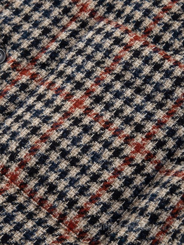 22新款秋冬男装含羊毛混纺拼色格纹长袖衬衫外套MW0MW28715