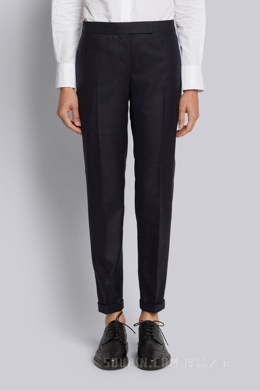 THOM BROWNE】羊毛低腰修身裤FTC025A-00626-415-搜品之家
