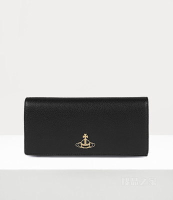 Grain Leather Long Card Holder
