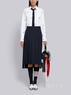 平织校服百褶裙