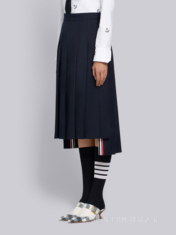 平织校服百褶裙