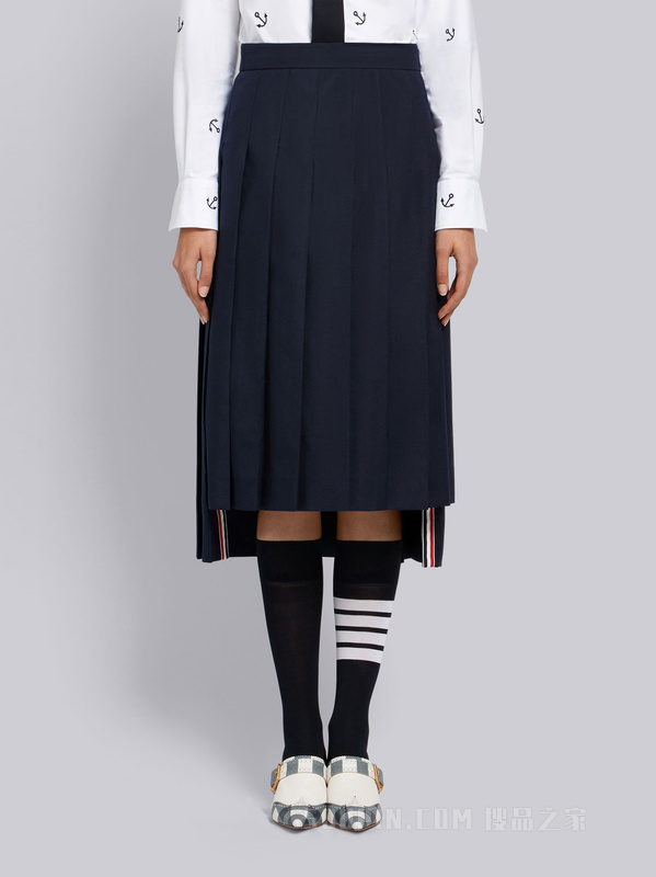 平织校服百褶裙