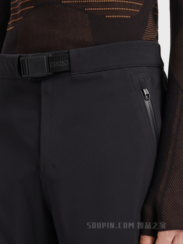 黑色 Techmerino™ 高科技面料 3 层科技长裤