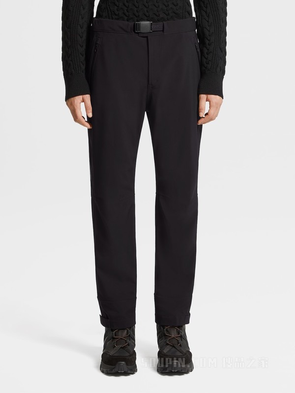 黑色 Techmerino™ 高科技面料 3 层长裤