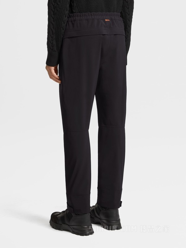 黑色 Techmerino™ 高科技面料 3 层长裤