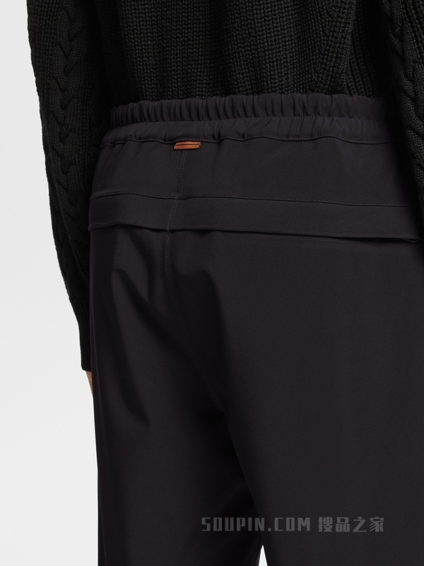黑色 Techmerino™ 高科技面料 3 层长裤