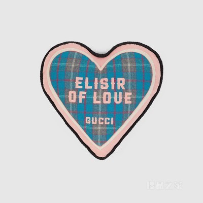 “Elisir of Love Gucci”装饰靠垫 蓝色和粉色