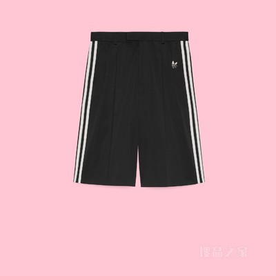 adidas x Gucci联名系列针织短裤 黑色