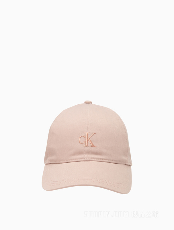 Calvin Klein 23春季新款女士时尚百搭LOGO刺绣纯棉弯檐棒球帽K610373