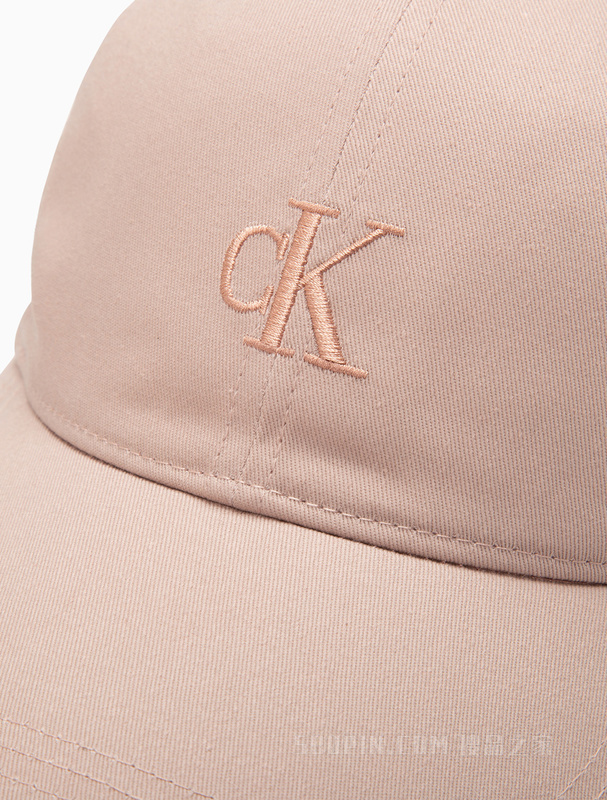 Calvin Klein 23春季新款女士时尚百搭LOGO刺绣纯棉弯檐棒球帽K610373