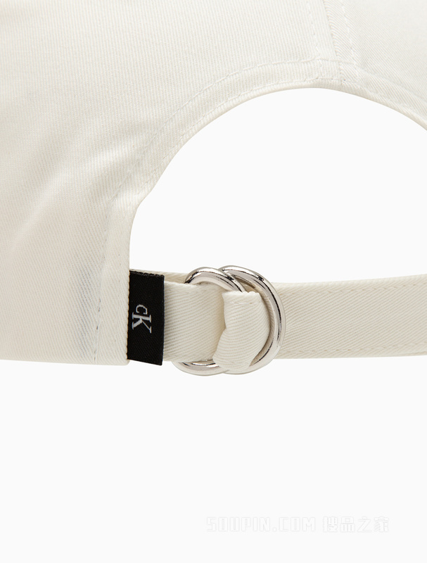 Calvin Klein 23春季新款女士时尚撞色LOGO纯棉弯檐棒球帽K610376