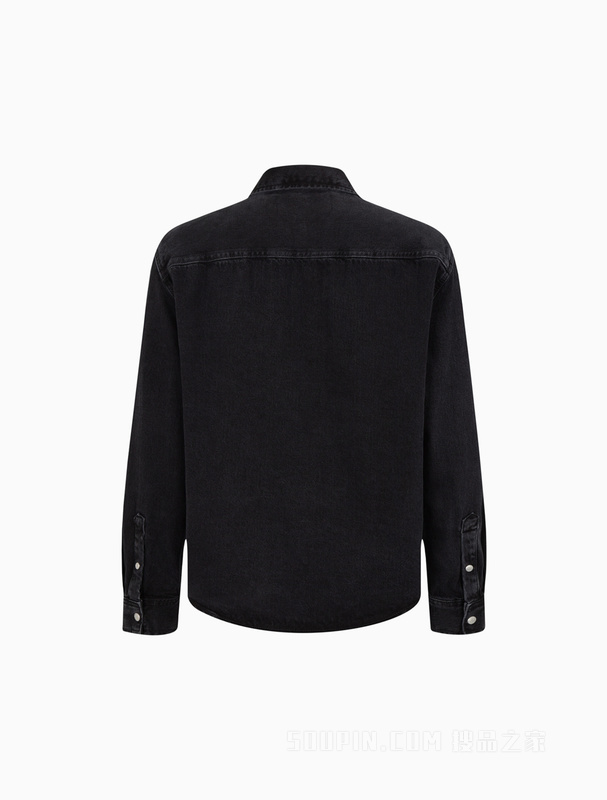 Calvin Klein 23春季新款男士简约LOGO织布标纯棉宽松牛仔外套J322388