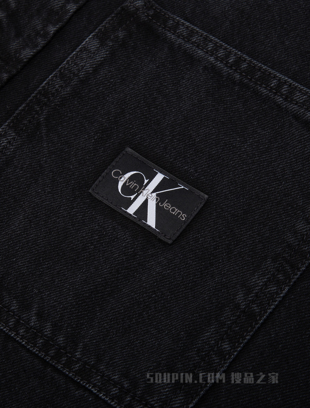 Calvin Klein 23春季新款男士简约LOGO织布标纯棉宽松牛仔外套J322388