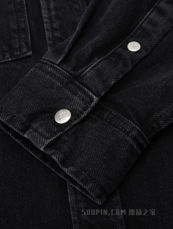 Calvin Klein 23春季新款男士简约LOGO织布标纯棉宽松牛仔外套J322388