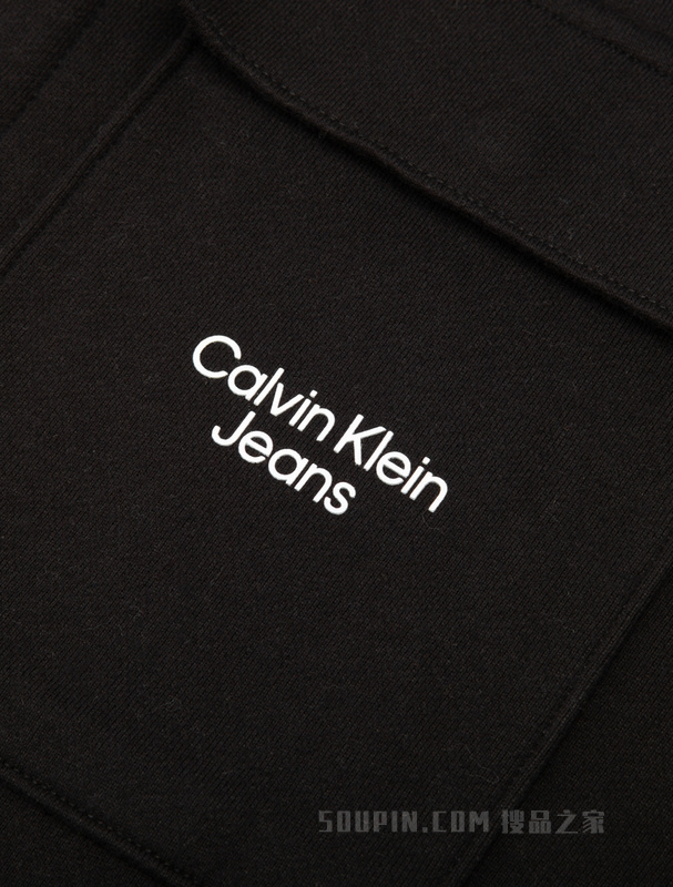 Calvin Klein 23春季新款男士简约撞色LOGO按扣连帽宽松外套J322530