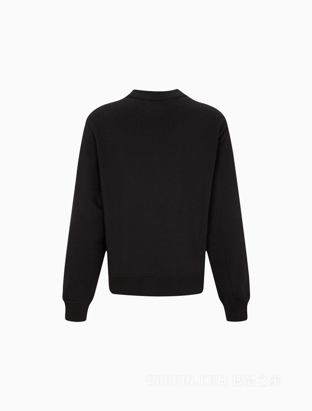 Calvin Klein 23春季新款男士休闲撞色交叠LOGO纯棉圆领卫衣J323376