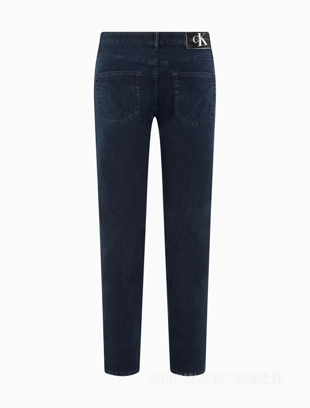 Calvin Klein 23春季新款男士楔形版蓝黑水洗弹力透气牛仔裤J322649
