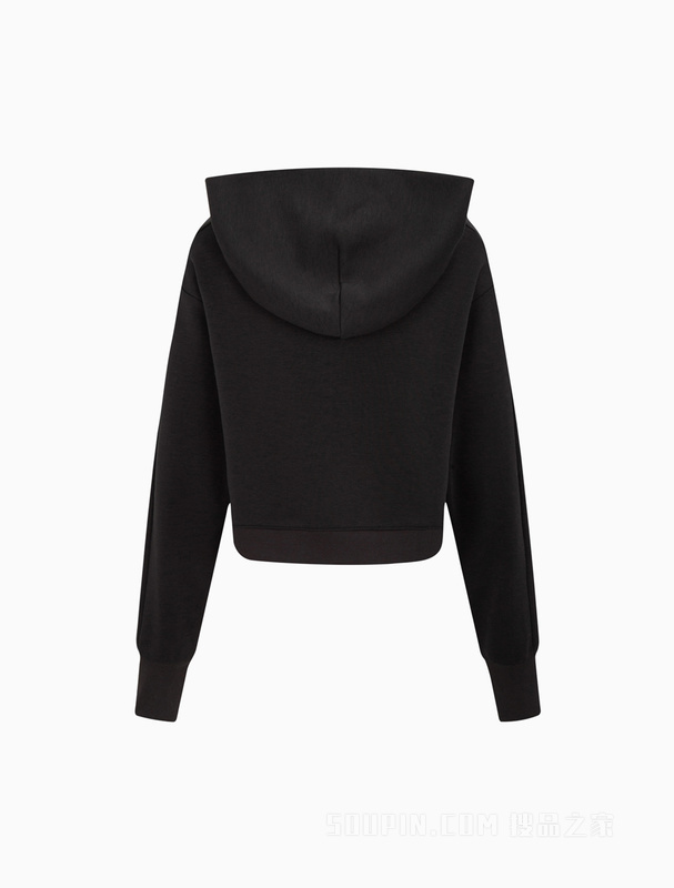Calvin Klein 23春季新款女士时尚短款LOGO织带条休闲连帽外套J220425