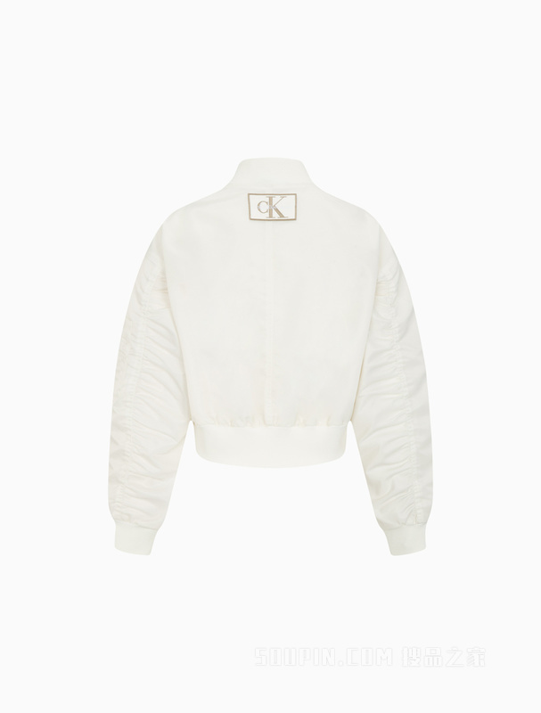 Calvin Klein 23春季新款女士休闲棒球服LOGO绣片单夹克外套J220889