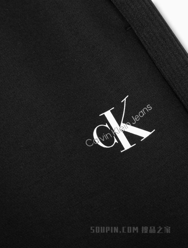 Calvin Klein 23春季女士时尚松紧腰简约LOGO印花直筒休闲裤J220959