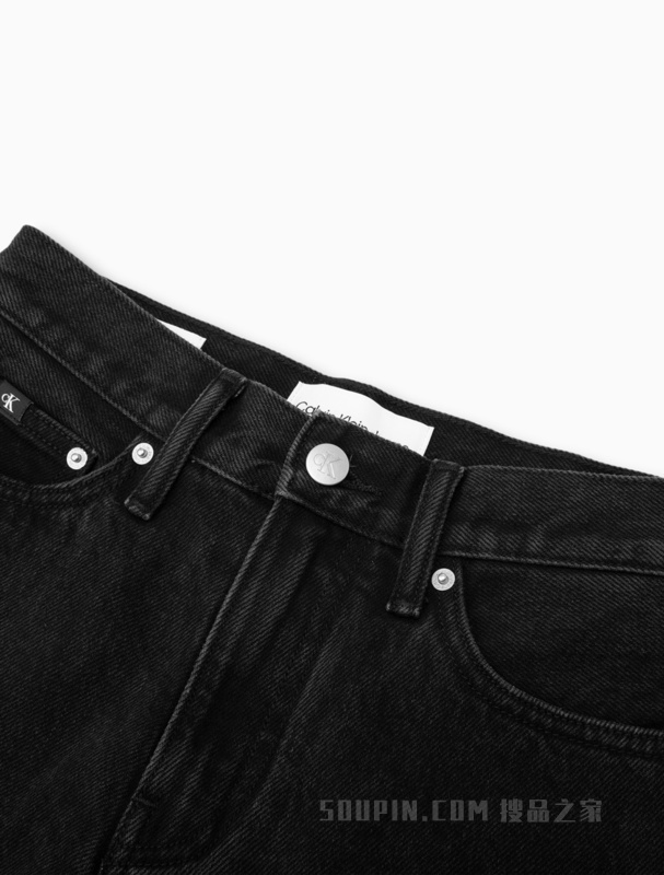 Calvin Klein 23春季新款女士时尚纯棉高腰直筒纯棉水洗牛仔裤J220672