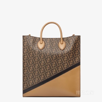 FENDI/芬迪】手提包黑色皮革和布料手袋7VA578ALKAF0R2A-搜品之家