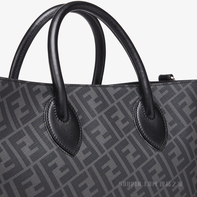 FENDI　手袋 FENDI/芬迪】手提包黑色皮革和布料手袋7VA578ALKAF0R2A-搜品之家
