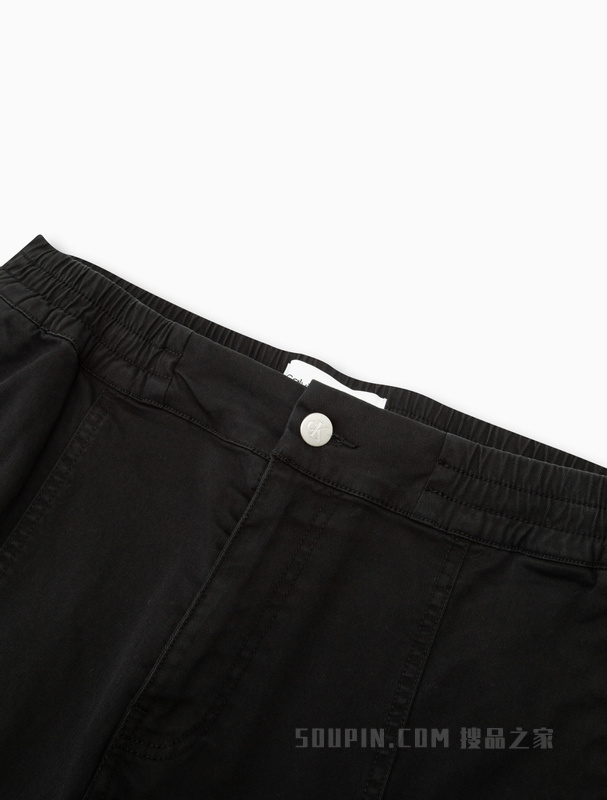 Calvin Klein 23春季新款男士简约LOGO松紧腰束脚工装休闲裤J322704