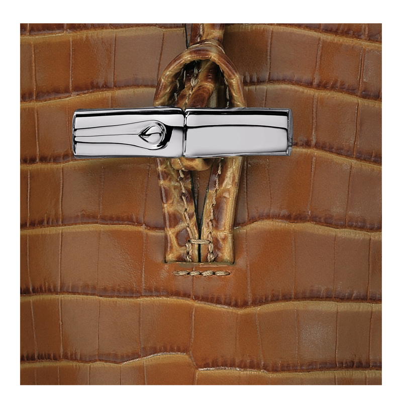 Roseau Croco 手机包 - 米色
